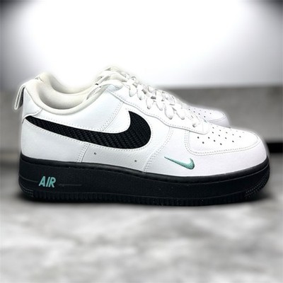 Men Sz 14 Nike Air Force 1  07 LV8 J22 Carbon Fiber White Black Teal DR0155-100
