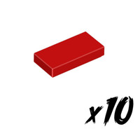 10X Lego 3069 • 1X2 Tile • Fliese • Rot • Red