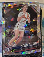 2025 WNBA Prizm Sonia Citron Cracked Ice True Rookie RC Mystics #122