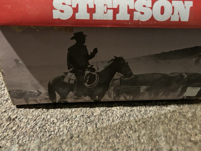 Vintage STETSON Western Cowboy HAT BOX ONLY wInterior Cardboard