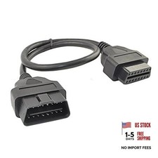 1.64 Feet/50cm OBD II OBD2 Splitter Cable Cord - 16 Pin - 1 Male to 1 Female