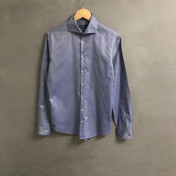 Men Jacques Britt Shirt Navy Cotton 38 / M / 46