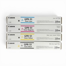 NEW Genuine Canon GPR-51 Toner Cartridge Full Set B, Y, M, C OEM SEALED