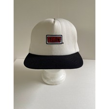 VTG Yellow Brand Freight Trucking Company Hat Cap White Black Snapback USA Made