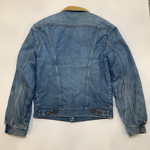 Vintage 70s Wrangler Denim Blanket Lined Trucker Jeansjacke Cowboy USA - LESEN - Bild 9 von 18