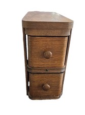 Antique Singer Two Stacked Oak Drawers Treadle Machine Farmhouse Decor , 1930’s