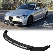 Glossy Black Front Bumper Lip Spoiler Body Kit For Alfa Romeo Giulia 2017-2021 Glossy Black Front Bumper Lip Spoiler Body Kit For Alfa Romeo Giulia 2017-2021