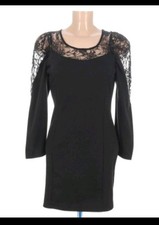 Atmosphere Y2k Elegant Lace Sleeve Black Mini Dress Size 8