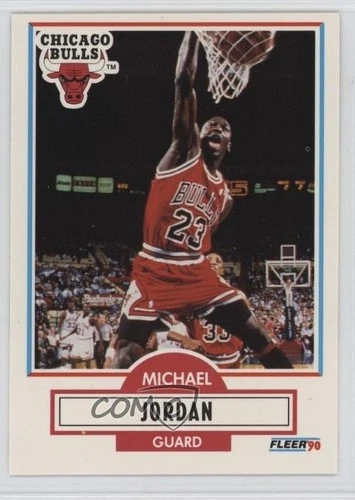 1990-91 Fleer Michael Jordan (Black Line Above Biographical Information) #26 HOF
