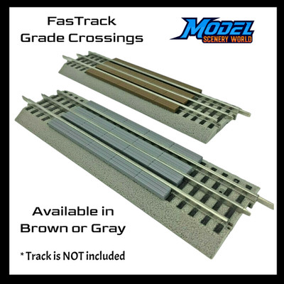 Grade Crossing for Lionel FasTrack   O Scale - Fast Track Brown or Gray