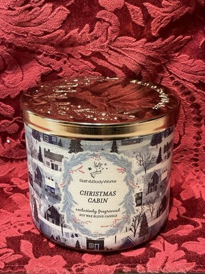 NEW! Bath & Body Works CHRISTMAS CABIN Candle Scented 3 Wick 14.5 oz 