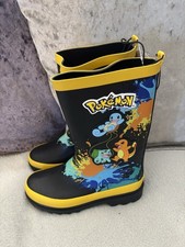 Boys Black Pokemon Wellies Uk Size 13 EU 32 Brand New With Tags George At Asda