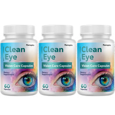 Clean Eye Vision Support Formula, 3 Bottles Genuine Vision Care Supplement