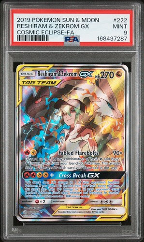 Reshiram & Zekrom-GX graded PSA 9 for sale on eBay