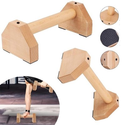 2Stk Liegestützgriffe Holz Push up Stand Bar Krafttraining Sportgriffe Fitnes
