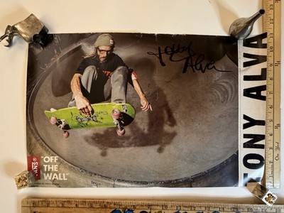 Tony Alva Signed Poster Autographed 2015 Vans Off The Wall Skateboarding Photo
