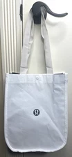 Lululemon Black & White Reusable Shopping Tote Lunch Bag Holiday Bag
