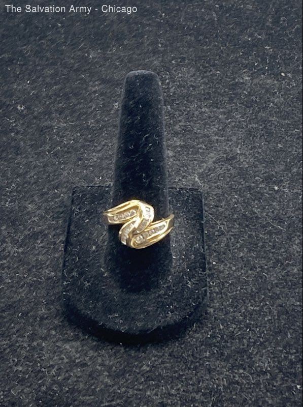 14k Yellow Gold Fine Jewelry Real Diamonds Engagement Ring 4.34 Grams