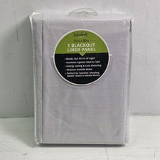 White Solid Polyester 50" W x 80" L Rod Pocket Blackout Curtain Liner Panel New 