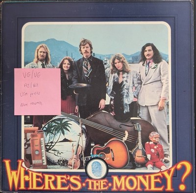 Dan Hicks & His Hot Licks Where's the Money blaue Vinyl-Schallplatte sehr guter Erhaltungszustand BTS 29 