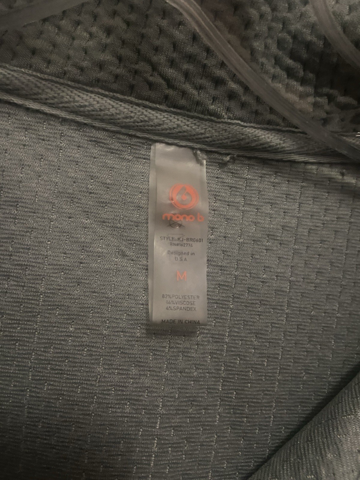 Mono B Medium Solid Gray Full Zip Long Sleeve Jac… - image 2