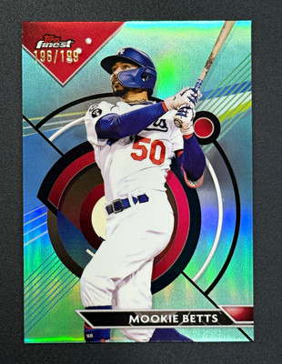 2023 Topps Finest Mookie Betts /199 Uncommon Aqua  Refractor LA Dodgers #62