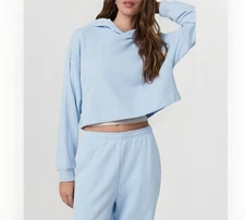 NWT Vuori Women’s Sedona Cropped Half Zip Size Small Crystal Mist $118