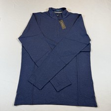 Peter Millar Collection 1/4 Zip Sweater Size Small Navy NWT 248