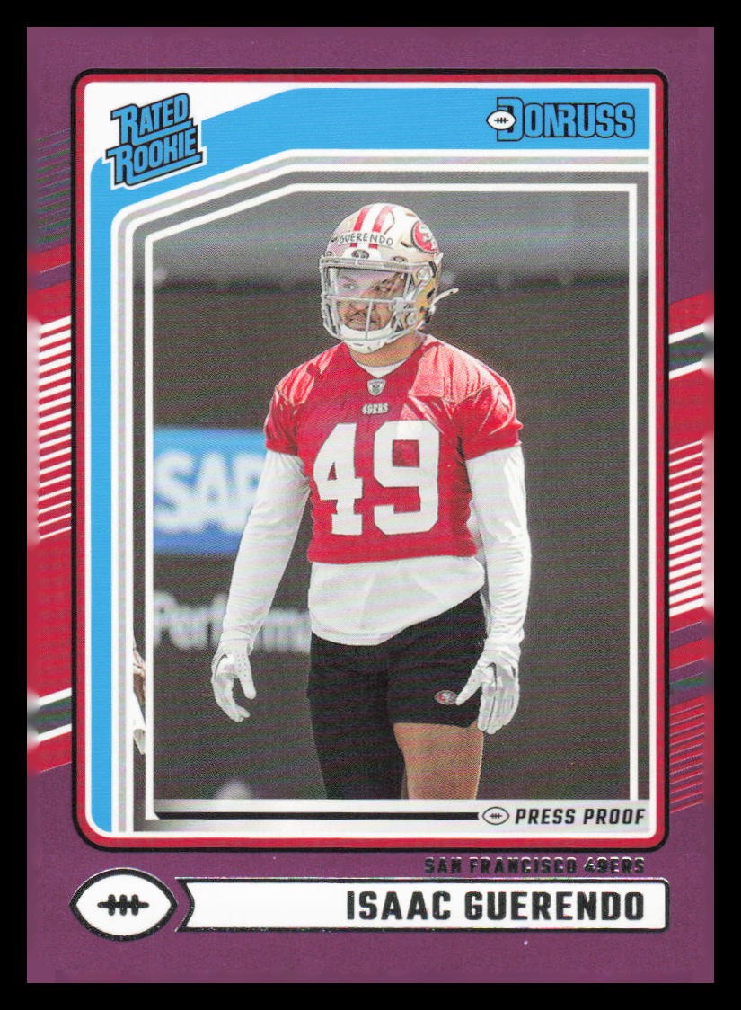 2024 Donruss Press Proof Purple #336 Isaac Guerendo RR