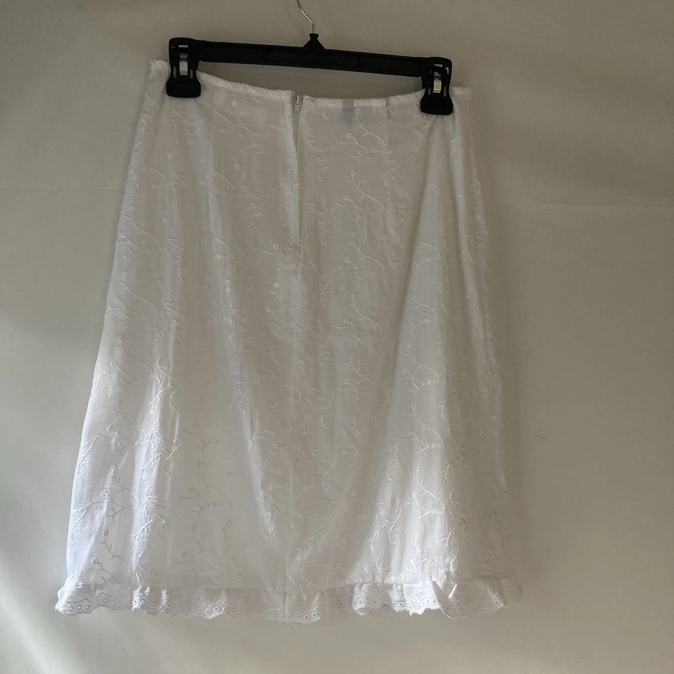 Falda de Colección Y2K Blanca con Ojales Volantes Juniors 11/12 Fairycore Sirena WHIMSY Oficina Foto 2 de 4