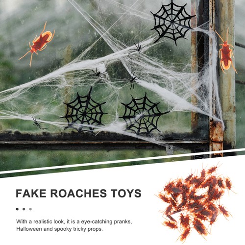 100 Pezzi Scarafaggio Simulato Giocattolo Plastica Halloween Giocattoli Decorazione Festa - Foto 6 di 10