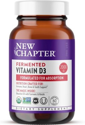 New Chapter - Fermented Vitamin D3 2,000 IU - 60 ct 10/26