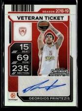 Georgios Printezis 2025-26 Contenders EuroLeague Veteran Ticket Premium Auto