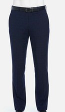 Perry Ellis Portfolio Mens' Blue Modern Fit Pattern Dress Pant Size 36X32