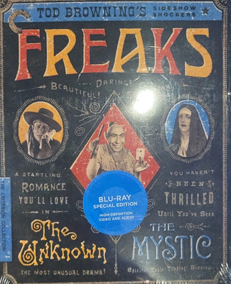 Tod Browning Freaks The Unknown The Mystic Blu-Ray Criterion Collection SEALED