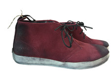 BNWT Older Boys Mens Sz 7 Rivers Doghouse Brand Burgundy Grunge Look Suede Boots