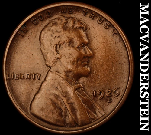 1926-S Lincoln Wheat Cent- Extra Fine Semi Key Better Date No Reserve #J133