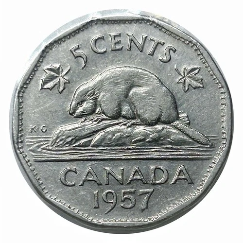 1957 Canada 5 Cents — photo from the most recent tracked eBay sale