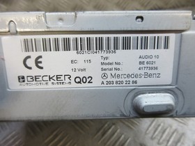 2006 MERCEDES VITO W639 2.2 CDI CD PLAYER A2038202286 BE6021