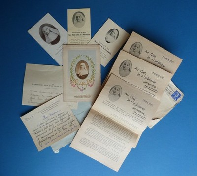 Seltenes Set Celine der Präsentation Reliquie Aquarell Korrespondenz Bordeaux