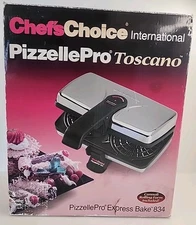 Chefs Choice International Pizzelle Pro Express Bake Toscano Maker 834 NEW NIB
