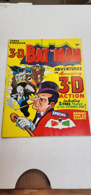 3-D BATMAN 1953 HAS GLASSES OFF-WHITE TO WHITE PAGES