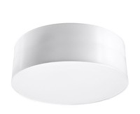 Deckenleuchte Deckenlampe Weiß Rund Flach Ø 25 Cm H: 11 Cm Blendarm E27