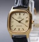 Vintage 1985 [Near MINT] Omega Seamaster 596.0075 22mm Quartz Gold Dial Women's