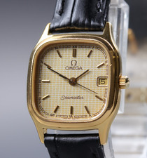 Vintage 1985 [quasi come nuovo] Omega Seamaster 596.0075 22 mm quadrante oro ...