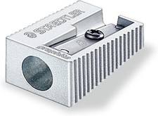 2 x Staedtler Pencil Sharpener - Single Hole Metal Heavy Duty Premium Quality