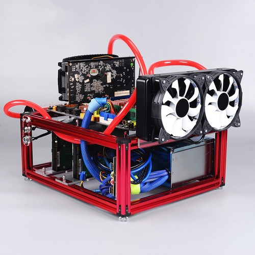 DIY Open Frame Design Aluminiumlegierung ITX Wasserkühlung Computer PC Gehä CHP - Afbeelding 6 van 15