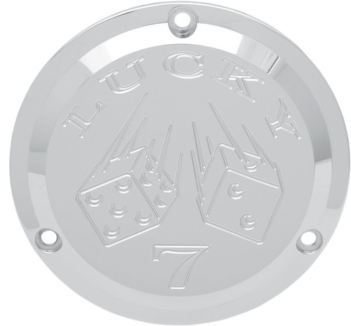 Joker Machine Moto Motorcycle Motorbike Cover Derby 3 Hole Lucky 7 Chrome - Picture 1 of 1