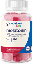 Kids Melatonin Gummies 1Mg, 120 Strawberry Gummies