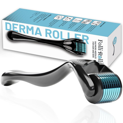 Derma Roller - 540 Microneedles for HAIR, BEARD & SKIN | Microneedling Roller fo